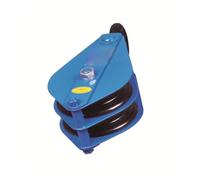 3T Triple Sheave Pulley, Block Heavy Powerful Crane Steel Construction Snatch with Wire Rope Lifting Hoist(Blu)
