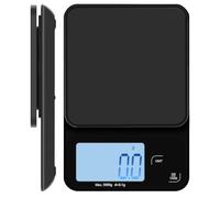 3T6B Digital Coffee Scale with Timer, Multifunctional Kitchen Scale, 5kg/0.1g Electronic Coffee Scale, LED Hidden Screen Food Scale Espresso, Electronic Cooking Scale, Black