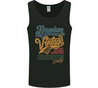 3TEES Aged to Perfection 40th Birthday 1985 Mens Vest Tank Top Black M