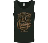 3TEES Birth of Legends 54th Birthday 1971 Mens Vest Tank Top Black M