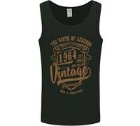 3TEES Birth of Legends 61st Birthday 1964 Mens Vest Tank Top Black 2XL