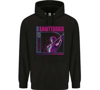 3TEES Born Sagittarius Star Sign Zodiac Astrological Mens 80% Cotton Hoodie Black