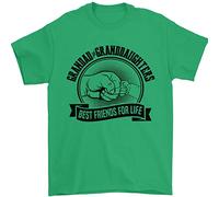 3TEES Grandad & Granddaughters Grandparents Day Mens T-Shirt 100% Cotton Irish Green XL