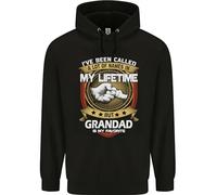 3TEES Grandad Is My Favourite Funny Fathers Day Mens 80% Cotton Hoodie Black