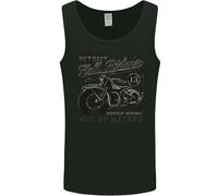 3TEES Hell Riders Biker Motorbike Motorcycle Chopper Mens Vest Tank Top Black 2XL