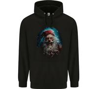 3TEES Horror Zombie Santa Claus Christmas Halloween Mens 80% Cotton Hoodie Black