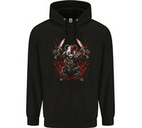 3TEES Panda Warrior Bear MMA SCI-FI Samurai Mens 80% Cotton Hoodie Black