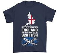 3TEES Scotland My Roots are Scottish Mens T-Shirt 100% Cotton Navy Blue 3XL