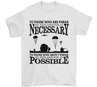 3TEES to Those The Parachute Regiment 1 2 3 para Mens T-Shirt 100% Cotton White 2XL