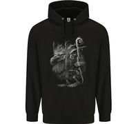 3TEES Troll Hobgoblin Goblin Fantasy SCI-FI Mens 80% Cotton Hoodie Black