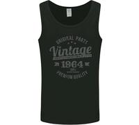 3TEES Vintage-Year-61st-Birthday-1964-Mens-Vest-Tank-Top-Black Black 2XL