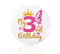 3th Birthday Badge, Birthday Girl Badge, Celebrate Your Little Princess's Special Day with a Sparkling, Party Accessor, Celebration Decoration