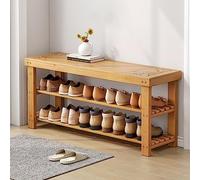 3Tier Bamboo Shoe Rack BenchStylish Wooden Shoe Storage Organizer for Entryway Hallway & Living RoomSpaceSaving 70CM Solution for ClutterFree Homes