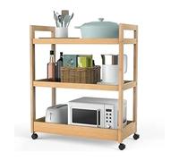 3Tier BambooSto Cartle Kitchen nizerUtili Shelves tial Dining & Bathroom Sto Solut Modern Home Décor & Easy Access
