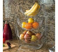 3Tier Chrome Fruit & Vegetable Swinging Basket Rack
