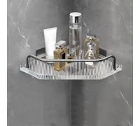3Tier Corner Shelf for Small BathroomsVersatile Bathroom Organizer for Shower Vanity & KitchenSilver Finish SpaceSaving Design Stylish Storage Solution