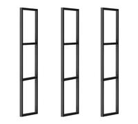 3Tier Floating Shelf Bracket Set Ceiling & Wall Mount Display Rack 11.8x43.3 Inch Includes Screws Black (3Pack) for Home & Commercial Use