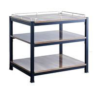 3Tier Industrial Storage RackExtendable Plant Stand & Shelf Unit for Kitchen Bathroom Office Living Room BalconyDurable Adjustable 120x80x95cm 120x60x85cm