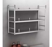 3Tier Wall Mounted r RackMultiPurpose 304 Stainless Steel Industrial Shelf with Side Guards for Pantry Ga Warehouse Sto (70x30x75cm)