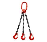 3Ton Alloy Steel Lifting Chain Sling with Hooks, Heavy-Duty Hoist for Mining, Machinery, Ports & Construction, 3-Leg Design, 1m Length, Overhead Lifting Solution