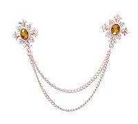 3UOOWWFA Brooch Fashion Tassel Crystal Cross Chain Brooch Ladies Shirt Collar Pins and Brooches Personality Lapel Pin Buckle Ladies Accessories (Color: F) (G) Brooch (F)