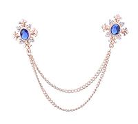 3UOOWWFA Brooch Fashion Tassel Crystal Cross Chain Brooch Women's Shirt Collar Pins and Brooches Personality Lapel Pin Buckle Ladies Accessories (Color: F) (G) Brooch (A)