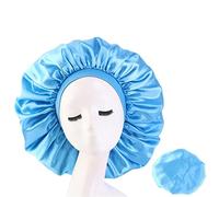 3UOOWWFA Sleep Cap Hair Cap for Sleeping Satin Round Plain Elastic Wide Popular Extra Large Night Hat Chemo Hair Cover (D Free Size) (C One Size)