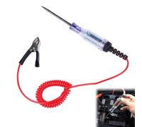 3V-120V Circuit Tester with Digital Display, Car Electrical Tester Flexible Spring Wire, LED Polarity Indicator, Durable ABS Handle, Voltage Tester Screwdriver, for Wiring Diagnostics