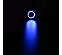 3V 5V 12V 24V 48V 220V LED Locking 16mm Oxidation Black Metal Push Button Switch Maintained Latching Push Button 1pcs(Blue,5V)