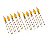 3V 5V LED Flickering Candle Lights with Flame Simulation for Birthday and Party Decorations, Suitable for Dry Cell or Lithium Batteries, DIY Bulb Accessories (10pk)