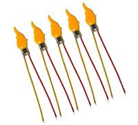 3V 5V LED Flickering Candle Lights with Flame Simulation for Birthday and Party Decorations, Suitable for Dry Cell or Lithium Batteries, DIY Bulb Accessories (5pk)