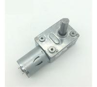 3V 6V 9V 12V 24V DC Worm Gearbox Engine Brush Motor DC 25MM Shaft Length Self-lock Electric Motor JGY-370 1Pcs(66RPM_24V)