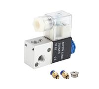 3V1-M5 3V1-06 AC110V AC220V DC12V 24V Air Compressor Valve 1/8" NC Normally Closed Pneumatic Aluminum Solenoid Valve(3V1-06 and 8mm,DC24V)