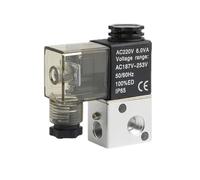 3V1 Two Position Three Way Direct Acting Solenoid Valve 3V1 DC24V DC12V AC220V AC24V Aluminium Alloy Vacuum Control Valve(3V1 DC12V)