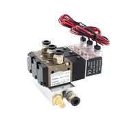 3V110-06-NC Normally Closed Solenoid Valve Stations Block with Muffler Fitting Base Manifold DC12v DC24v AC110v AC220v 3 Port(AC220V 8mm Fittings)