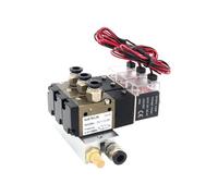 3V110-06-NO Normally Open Solenoid Valve Station Block with Muffler Accessories Base Manifold DC12v DC24v AC110v AC220v 3 Ports(DC12V 8mm fittings)