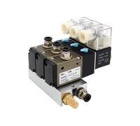 3V210-08-NO Normally Open Solenoid Valve Stations Block with Muffler Fitting Base Manifold DC 12v 24v AC 110v 220v 3 Port 1Pcs(Dc24v 6mm Fittings)