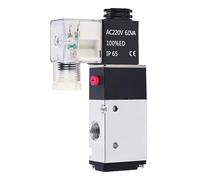 3V210-08 Pneumatic Solenoid Valve, 1/4" PT AC220V 2 Position 3 Way Normally Closed Single Coil Pilot-Operated Electric Air Valve for Industrial Automation