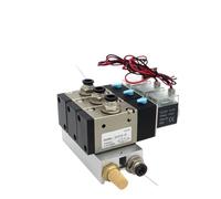 3V310-10-NC Normally Closed Solenoid Valve Stations Block with Muffler Fitting Base Manifold DC12v DC24v AC110v AC220v(9 Stations)