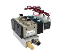 3V310-10-NC Normally Closed Solenoid Valve Stations Block with Muffler Fitting Base Manifold DC12v DC24v AC110v AC220v 3 Port 1Pcs(AC110V 12mm Fittings)
