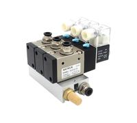 3V310-10-NO Normally open solenoid valve station block with silencer accessories base manifold DC12v DC24v AC110v AC220v 2 ports(DC24V 8mm fittings)