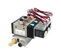 3V310-10-NO Normally Open Solenoid Valve Stations Block with Muffler Fitting Base Manifold DC12v DC24v AC110v AC220v(7 Stations)