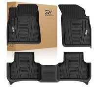 3W 2017-2023 Audi Q7 Floor Mats & 2019-2023 Audi Q8 Car Mats, All Weather TPE Accessories Custom Fit Floor Liner for Audi Q7 and Audi Q8, 1st & 2nd Row Full Set Car Liners