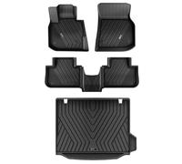 3W 2018-2024 BMW X3 Floor Mats & Cargo Liner, All Weather TPE BMW X3 Accessories Custom Fit for X3 30i M40i X3M Car Mats (Only for car Without Spare tire) (Don't Fit X3 30e), 6PCS