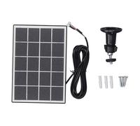 3W 5V Solar Panel Charger, Professional Monocrystalline Silicon Solar Panel for Outdoor Security Camera, High Efficiency Solar Power Supply with Compact Design for Ring Reolink Cam (Black)