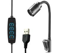 3W Clip-on Aquarium Light,Adjustable Aquarium USB Plug-in Light - Improve The Viewing Experience. 3 Colors Adjustable Focal Length for Living Room, Hotel, Rest