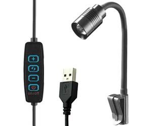 3W Clip-on Aquarium Light,Adjustable Aquarium USB Plug-in Light - Improve The Viewing Experience. 3 Colors Adjustable Focal Length for Living Room, Hotel, Rest