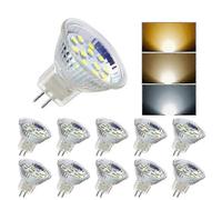 （3W - Cool White） 10 Pcs Mr11 3W/5W AC/DC 12V-24V LED GU4 Bi-Pin Bulbs