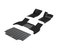 3W Double Layer Floor Mats & Boot Liner Fit for Land Rover Defender 110 2020-2026 (Only for 7 Seats), All Weather TPE Car Mats & Carpets for LR L663, Dog Friendly Heavy Duty Floor Liner Trunk Mat