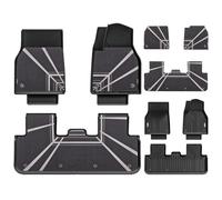 3W Double Layer Floor Mats Fit for Tesla Model Y Juniper 2025 2026, Thorex™ All Weather Dog Friendly Full Coverage liners with Designer Pattern Carpets, Custom Fit for New Version Tesla Model Y